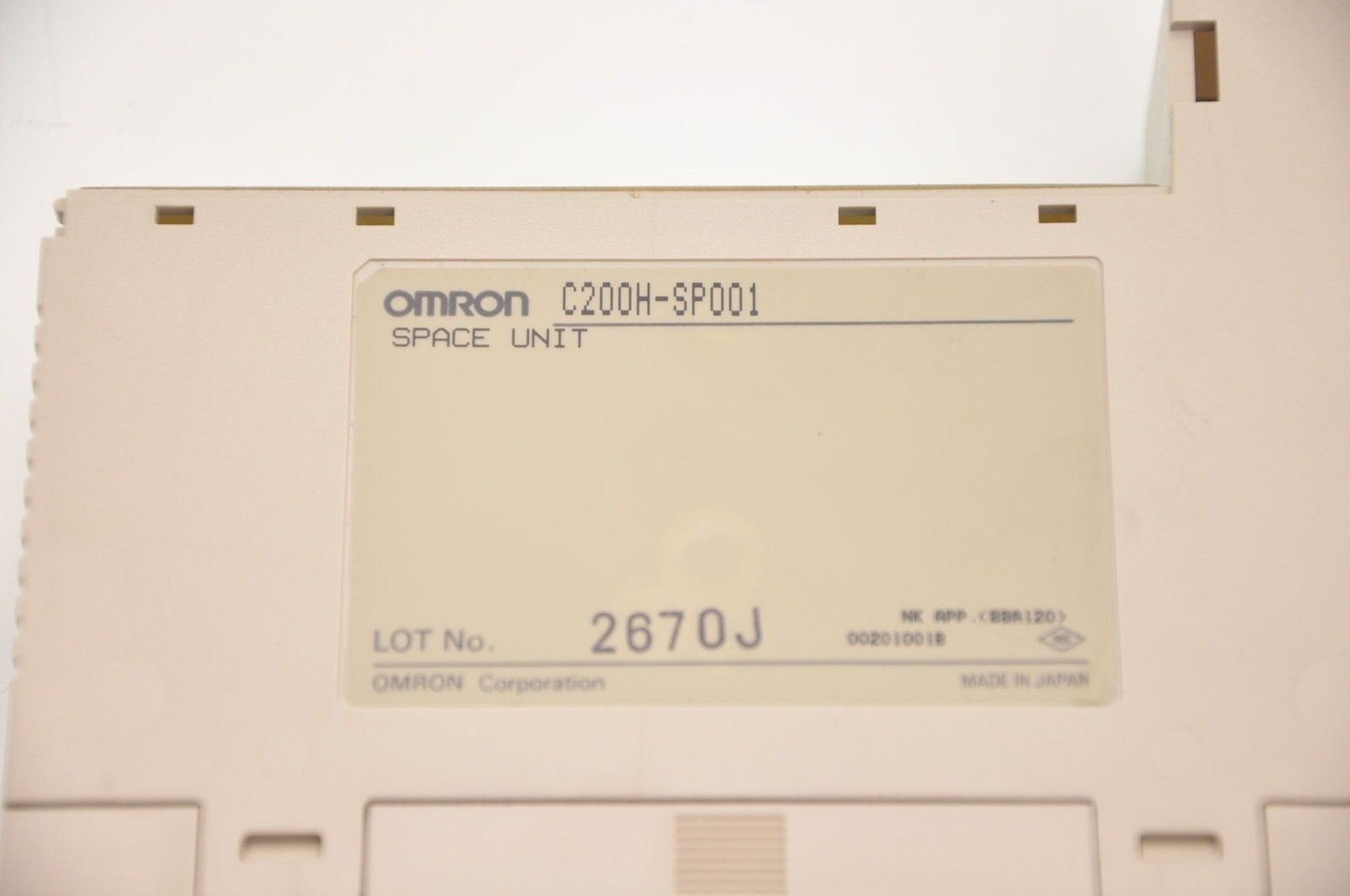 OMRON C200H SP001 PLC Space Unit, Filler - Lot of 3