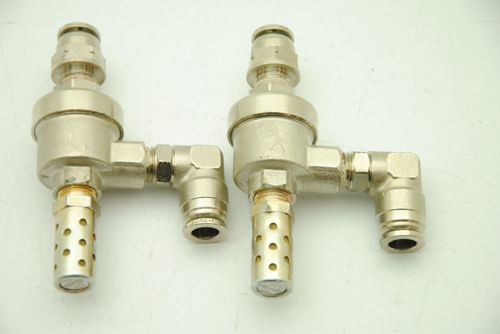 Alwitco 1" Muffler w/  (2) Numatics 3/8" PTC Fitting Push On, Lot of 2