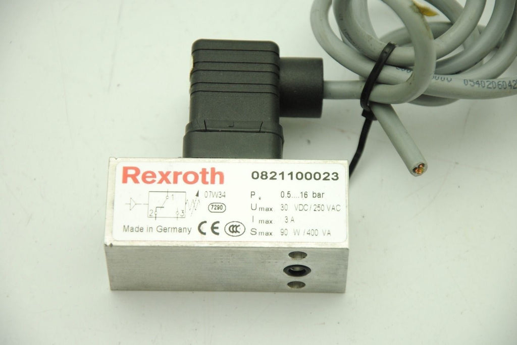 REXROTH 0821100023, Pressure Switch 30VDC/250VAC 3A 90W/400VA