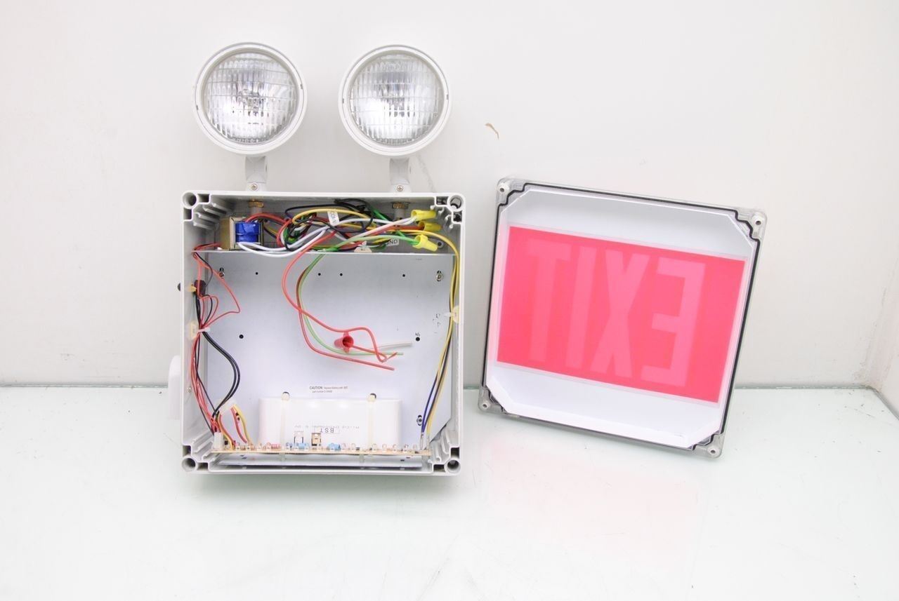 Emergency Lighting Power PAC0226R Exit Sign Emergency Light Combo Tested