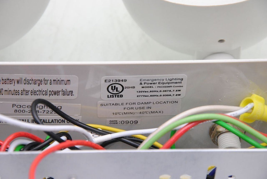 Emergency Lighting Power PAC0226R Exit Sign Emergency Light Combo Tested