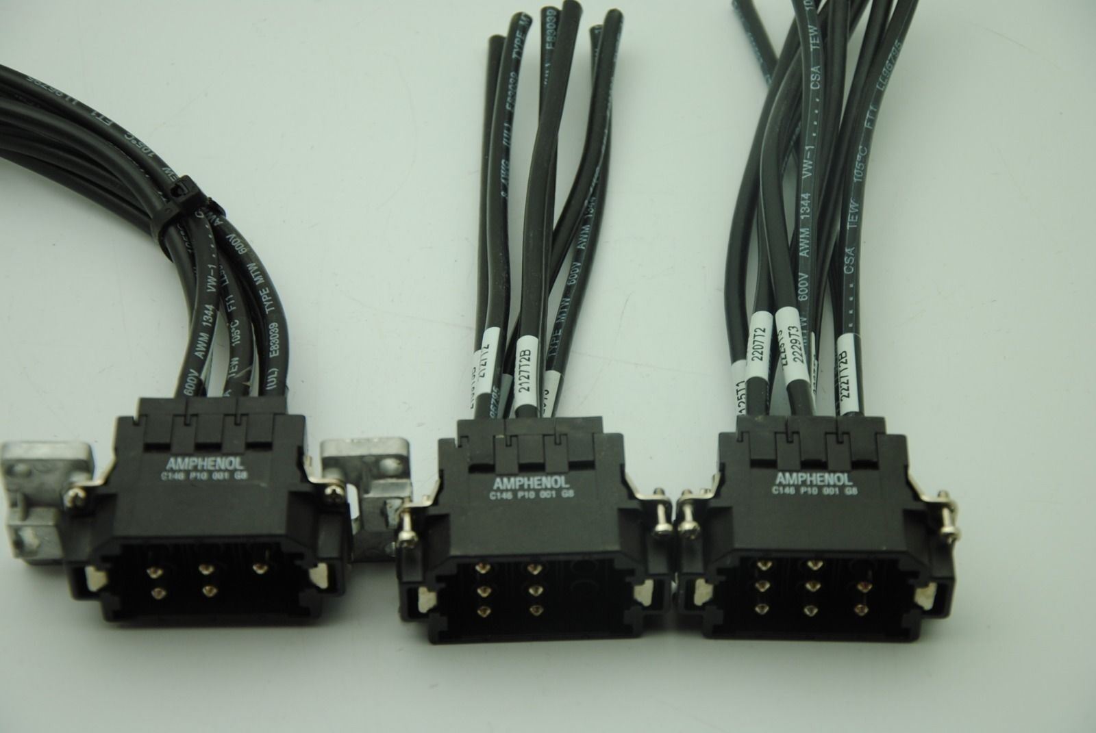 AMPHENOL C146-P10-001-G8 9-Pin Male Connectors 8AWG 8 guage Lot of 3