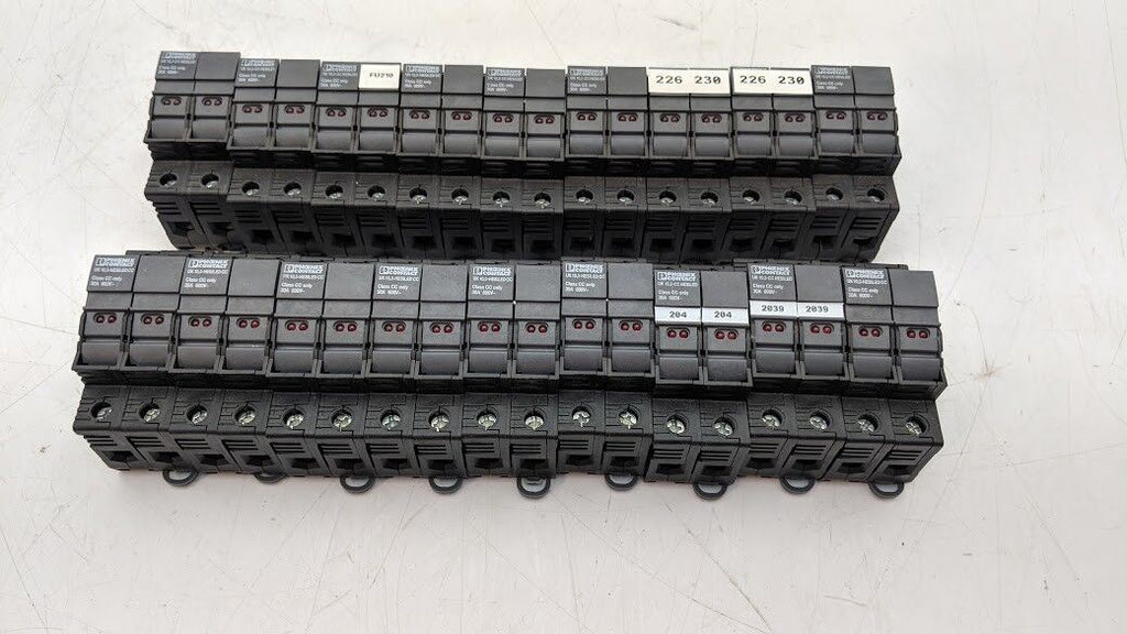 PHOENIX CONTACT UK 10,3-CC HESILED 2-Pole Fuse Holder 30A 600V FNQ-R-1 Lot of 18