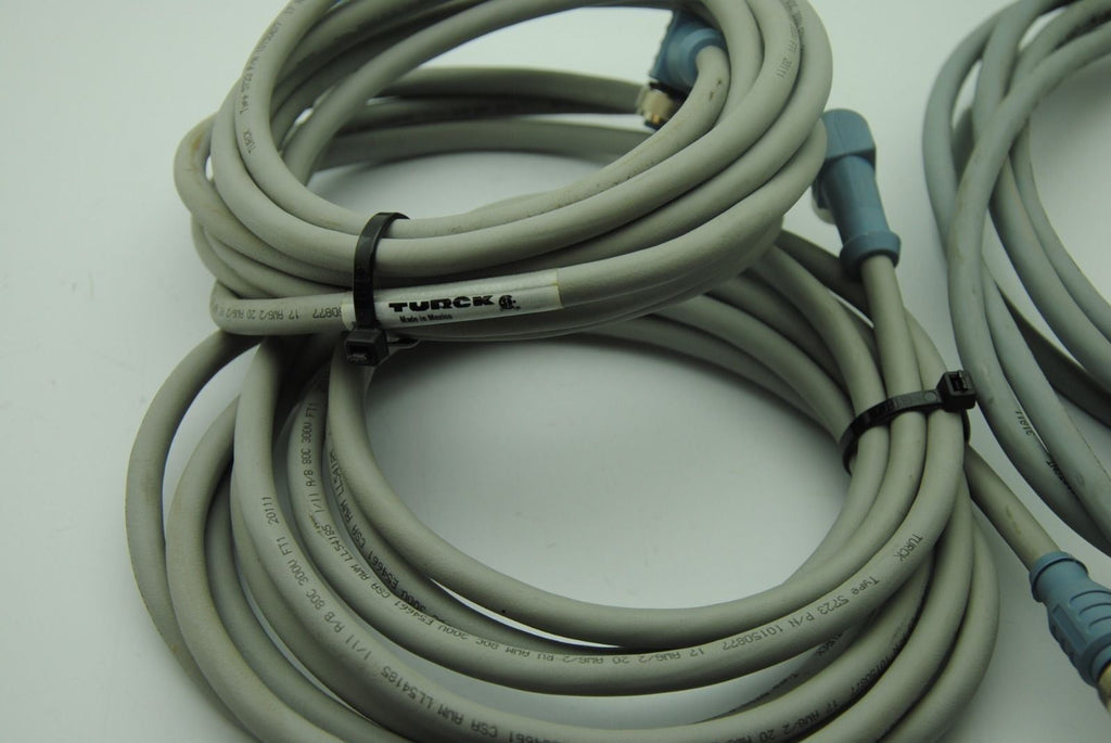 TURCK RSC WKC 5723-4M, 5-Pole M/F Cordset, Lot of 4