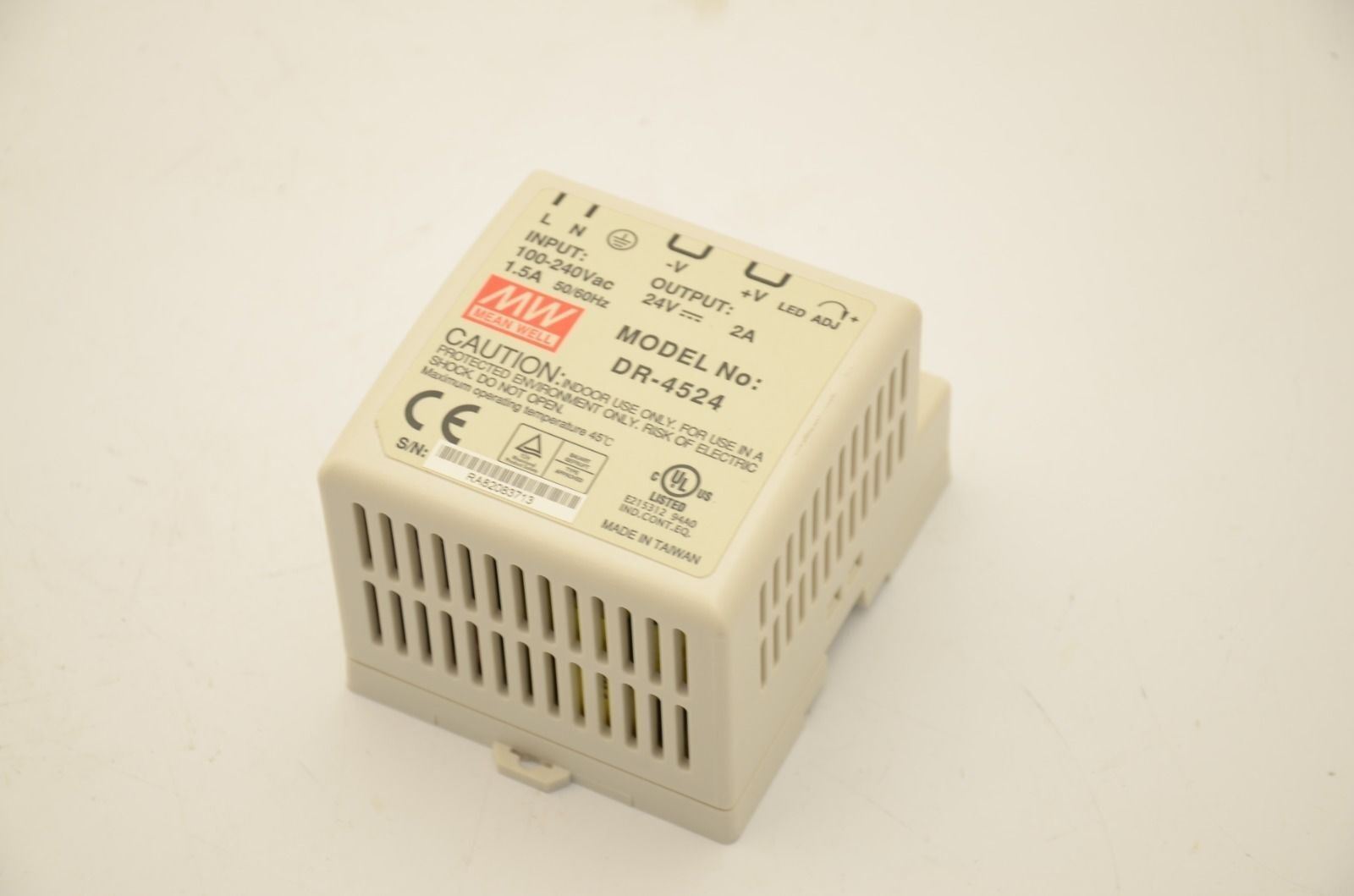 Mean Well DR-4524 24V, Power Supply, 100-240VAC
