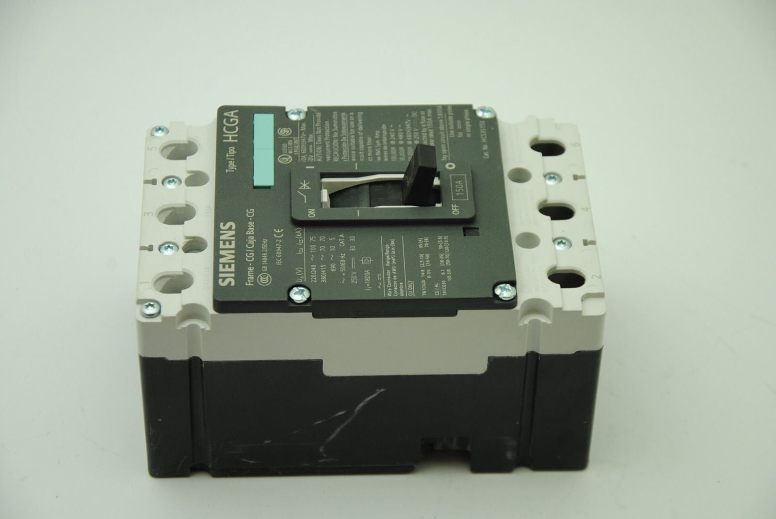 Siemens 3vl1115-2ke30-0AA0 CS3-15 CIRCUIT BREAKER VL 150X UL TYPE HCGA