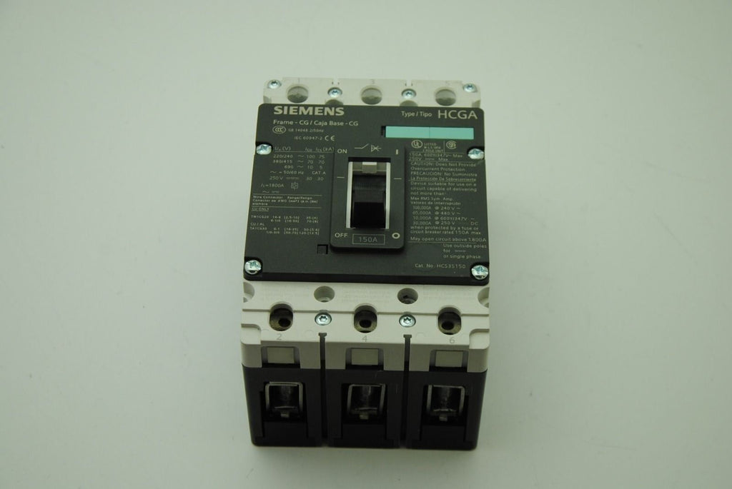 Siemens 3vl1115-2ke30-0AA0 CS3-15 CIRCUIT BREAKER VL 150X UL TYPE HCGA