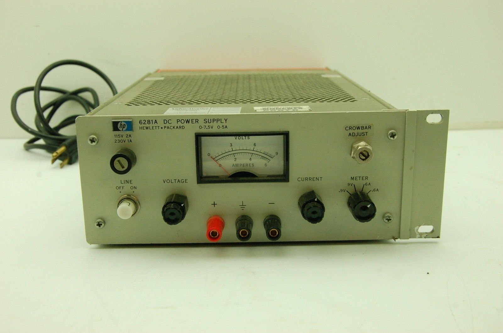 HP 6281A DC Power Supply 0-7.5V 0.5A