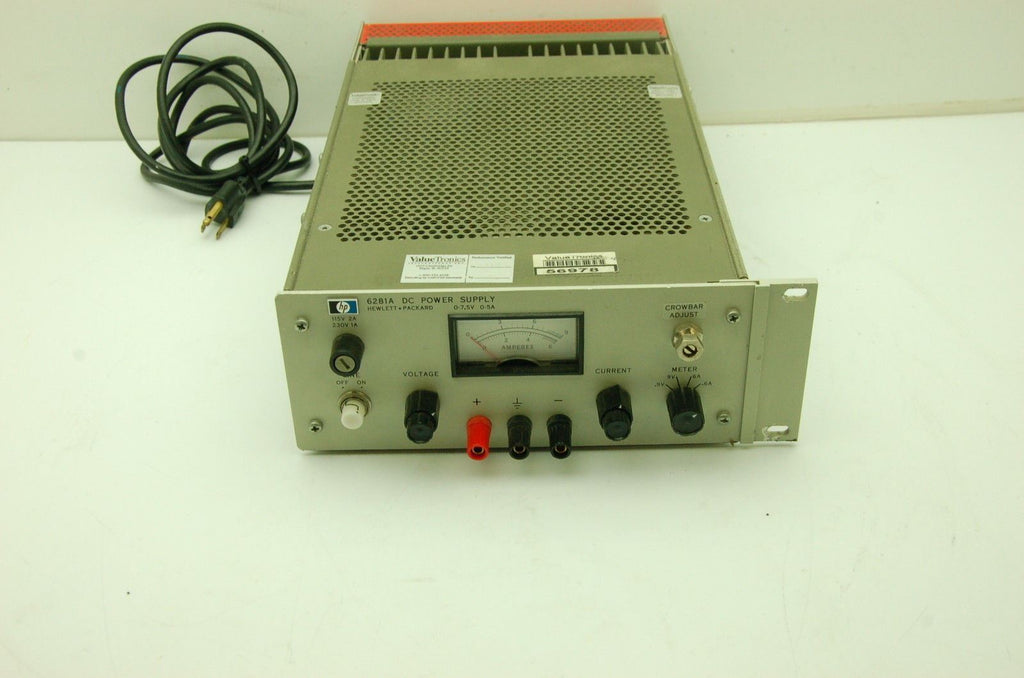 HP 6281A DC Power Supply 0-7.5V 0.5A