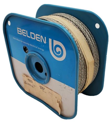BELDEN 5037 240 x #30 Braided Tinned Copper 100 ft 6 AWG Approx. Dim. 3/32"x1/2"