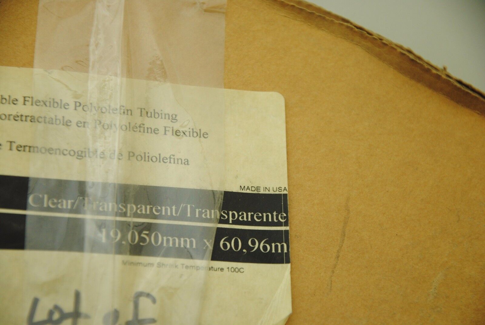 3M Heat Shrinkable Flexible Polyolefin Tubing 3/4" x 200 ft