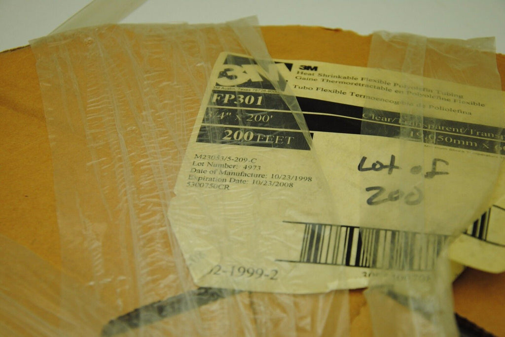 3M Heat Shrinkable Flexible Polyolefin Tubing 3/4" x 200 ft