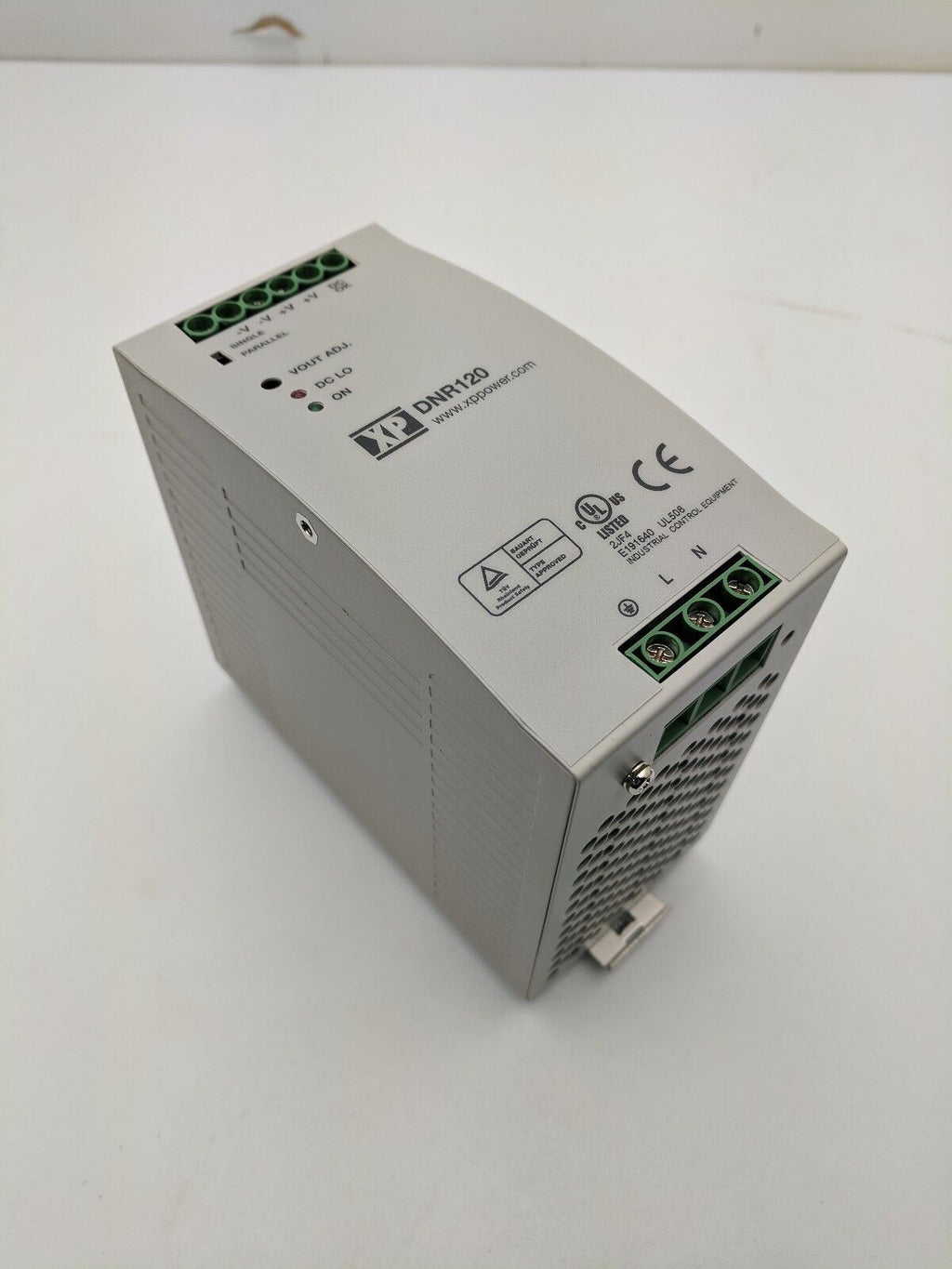 XP Power DNR120AS48-1 115VAC input 48VDC output 120W Power Supply DIN Rail Mount