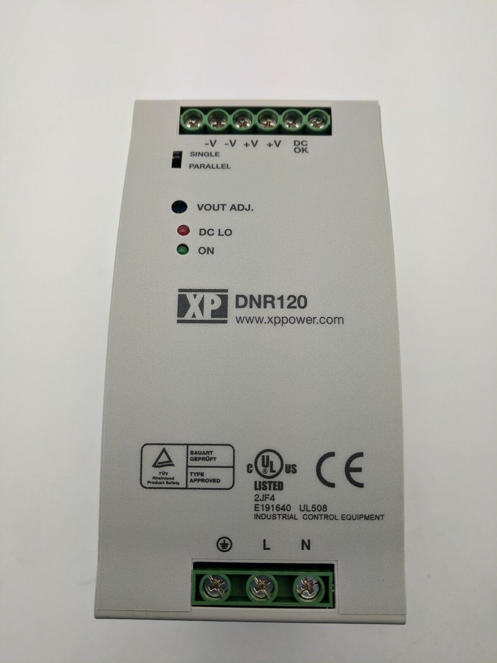 XP Power DNR120AS48-1 115VAC input 48VDC output 120W Power Supply DIN Rail Mount