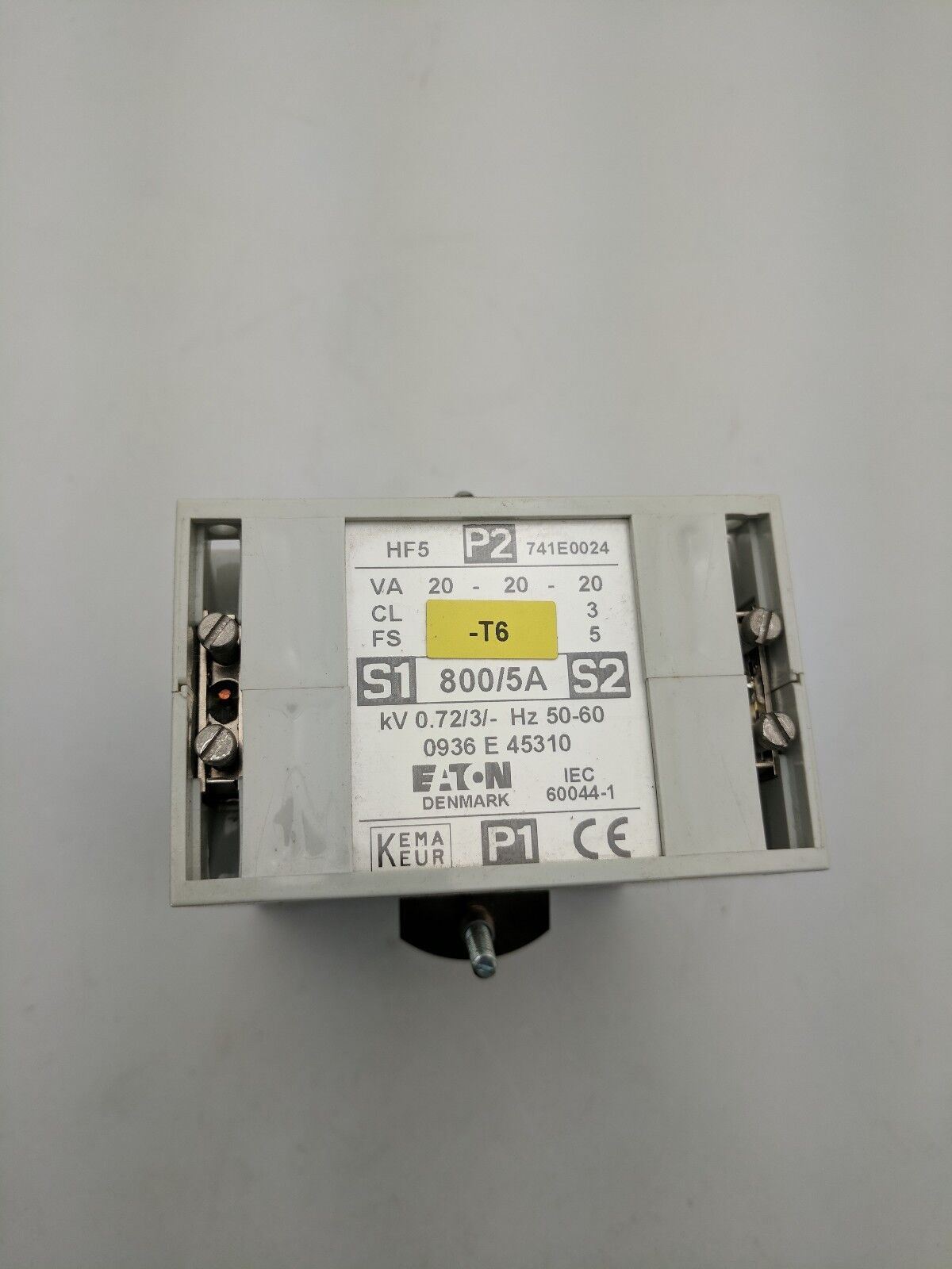 Eaton Current Transducer HF5 800A Primary 5A Secondary Bus Bar Mounted 741E0024