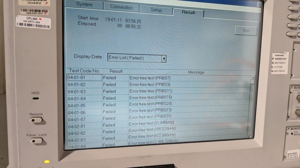 Anritsu MP1632C Digital Data Analyzer 3.2 Gb/s BERT MU163220C MU163240C Op 01 03