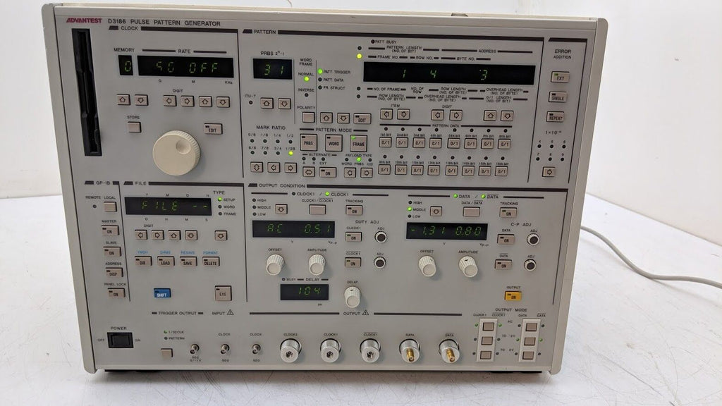 Advantest D3186 Pulse Pattern Generator Error Detector Option 70 FRAME