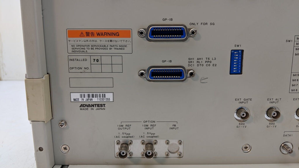Advantest D3186 Pulse Pattern Generator Error Detector Option 70 FRAME