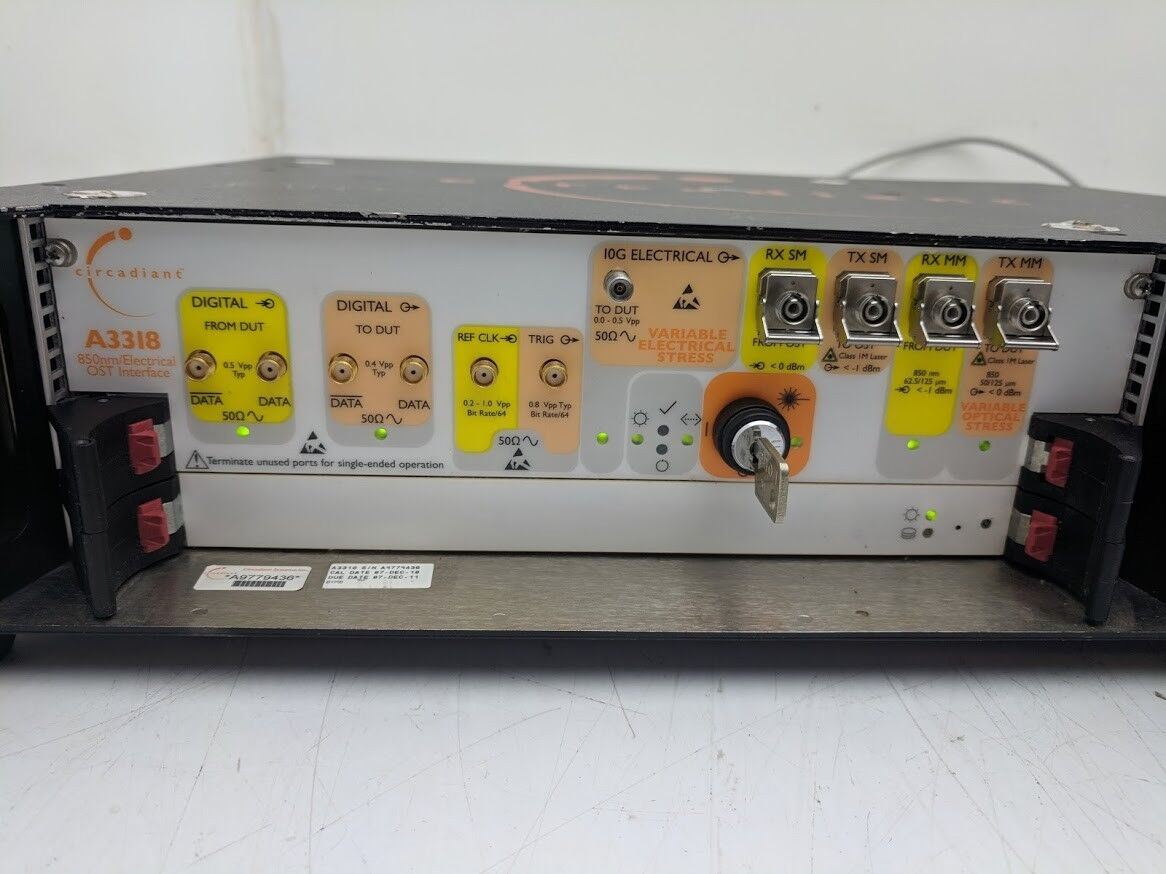 Circadiant Systems A3318 A3308 A3301 10Gb/s Optical Standard Test OST TDR 850nm