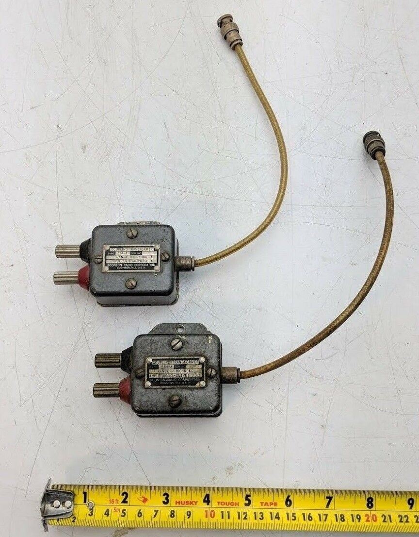 2x Boonton Radio Corporation Coupling Transformer 564-A BNC Inductor Calibration