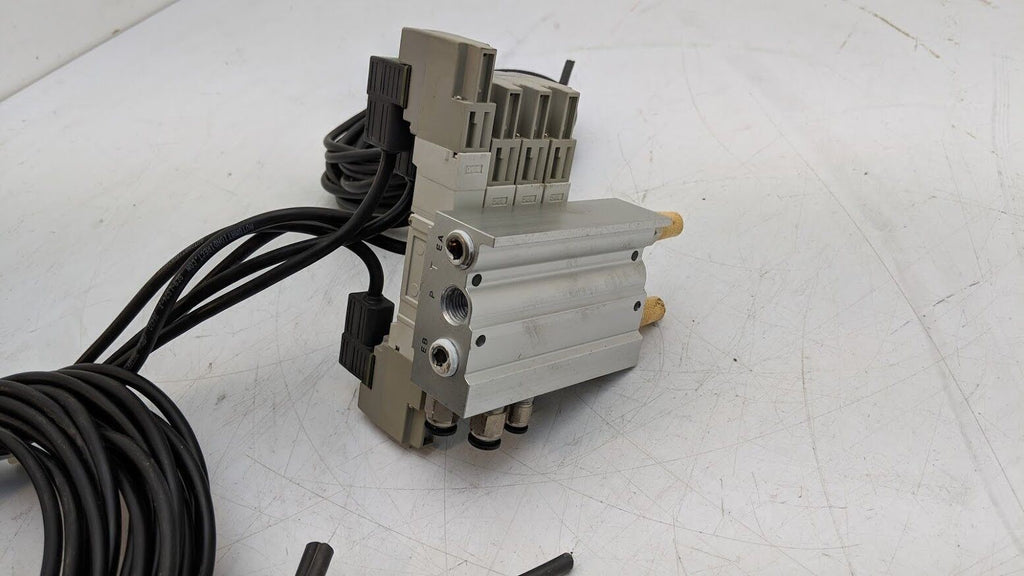 4x SMC SY5140-5DZ, SY5340-5DZ Base Mount Solenoid Valve 5 Port 2-3 Position 24V