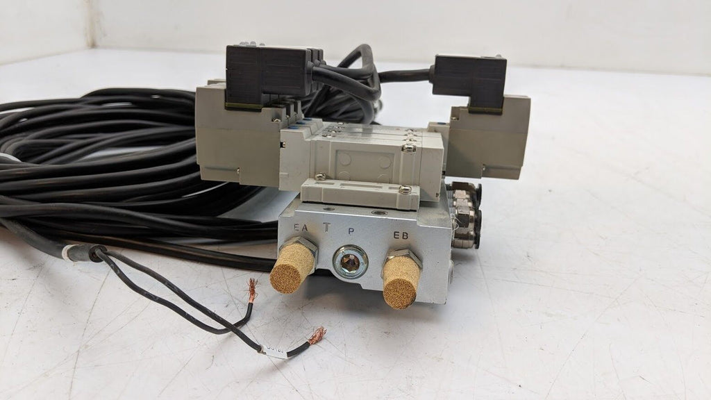 4x SMC SY5140-5DZ, SY5340-5DZ Base Mount Solenoid Valve 5 Port 2-3 Position 24V