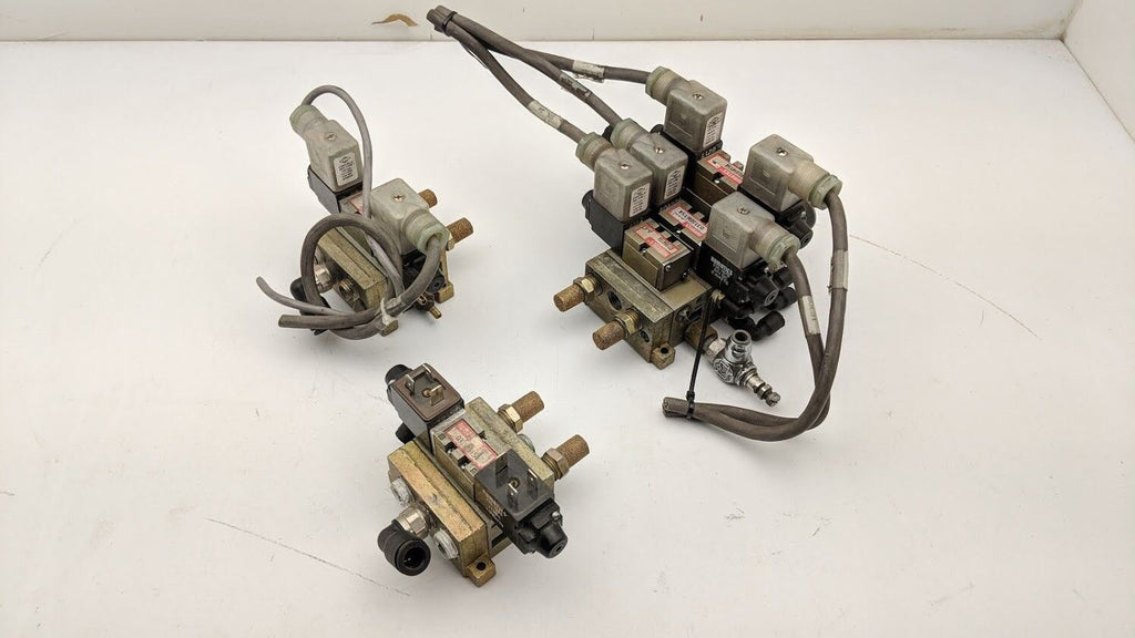 3x Numatics Pnumatic Manifold Block 5 Port 2-3 Position Solenoid 031SS4154 24VDC