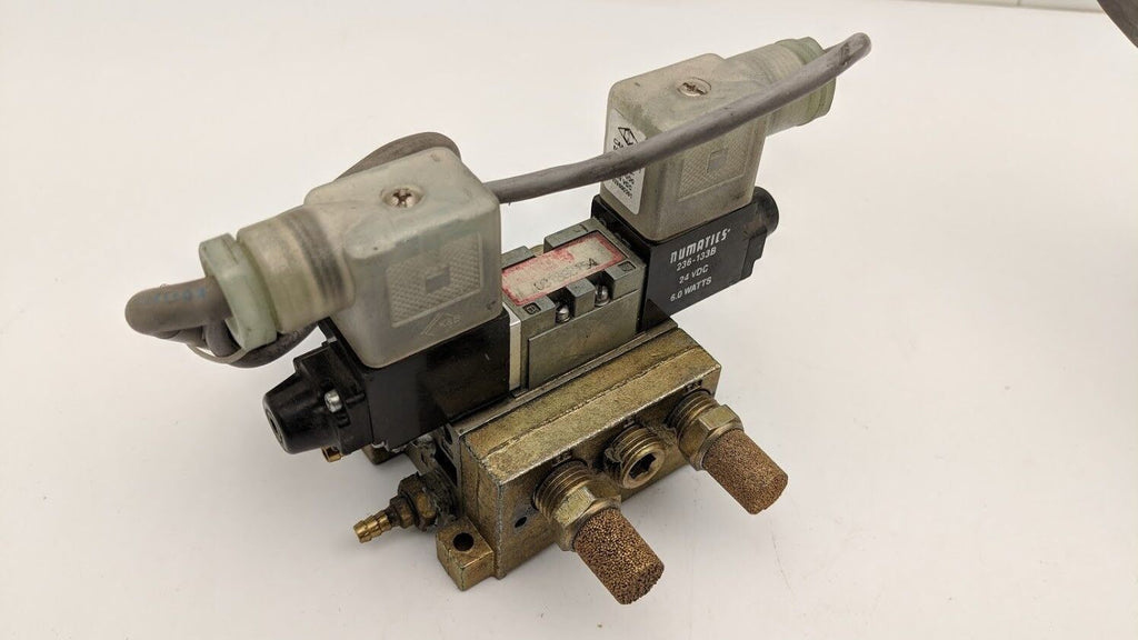 3x Numatics Pnumatic Manifold Block 5 Port 2-3 Position Solenoid 031SS4154 24VDC