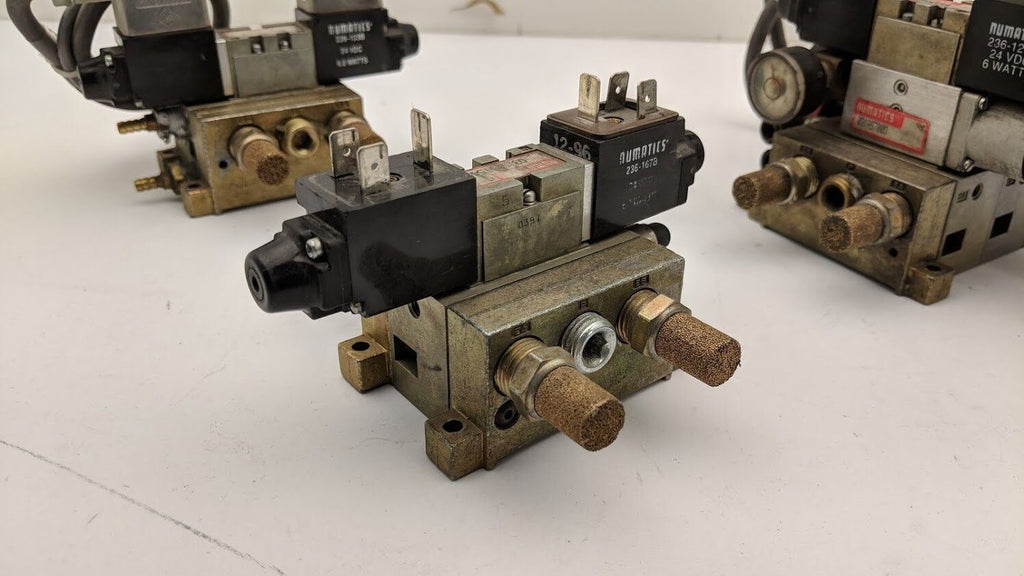 3x Numatics Pnumatic Manifold Block 5 Port 2-3 Position Solenoid 031SS4154 24VDC