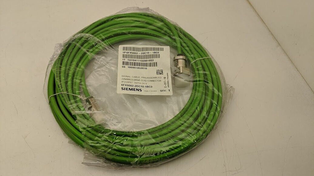 Siemens 1P 6FX5002-2DC10-1BC0 Signal Cable Sinamics Drive Cliq Connector NEW 12m
