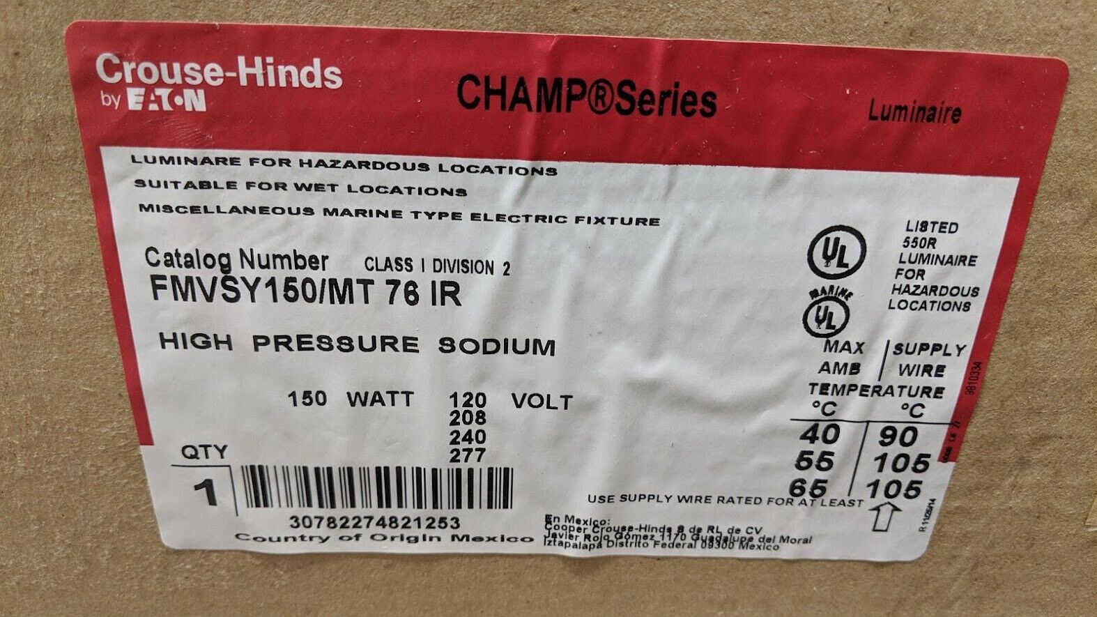 Cooper Crouse-Hinds FMVSY150/MT 76 Industrial Hazardous Location Light Fixture