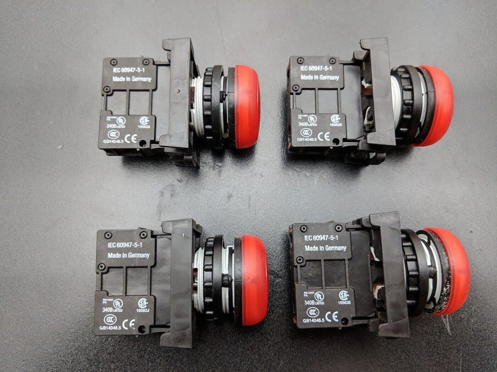 4x Eaton Industrial Machine Red LED Panel Light M22-LED 12-30VAC 5-14mA 22mm