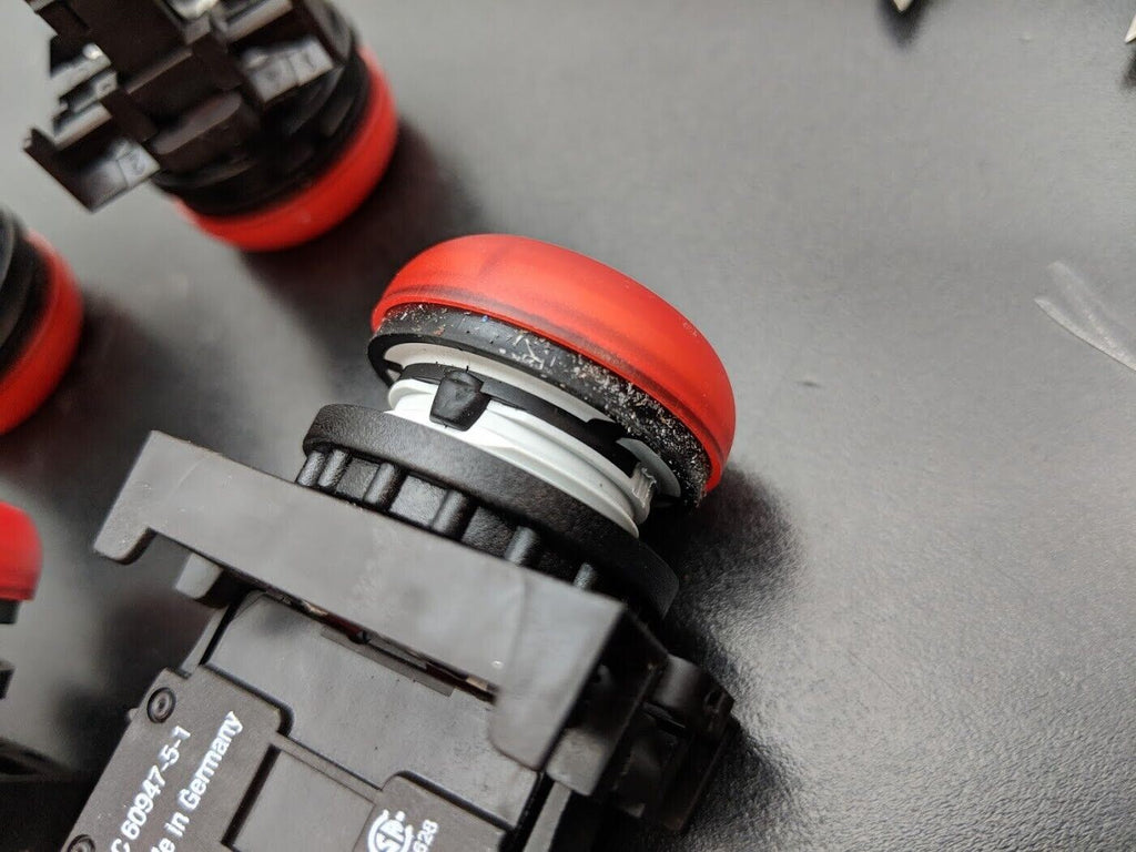 4x Eaton Industrial Machine Red LED Panel Light M22-LED 12-30VAC 5-14mA 22mm