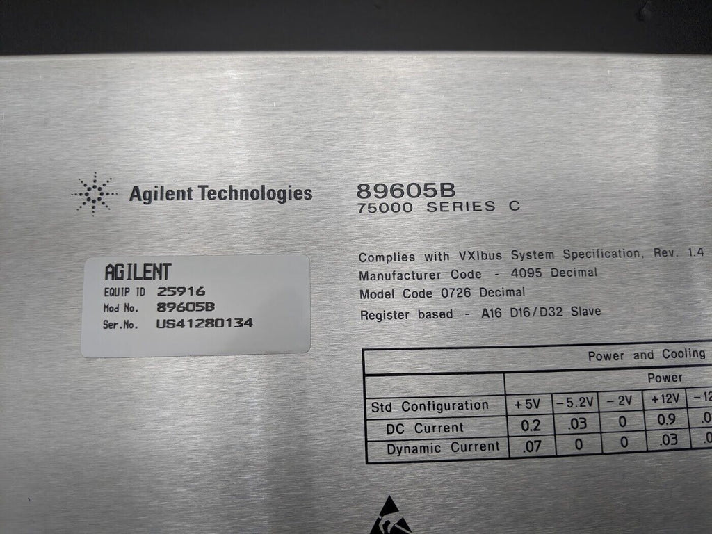 HP Agilent 89605B Input/Calibration Vector Signal Module 75000 Series C VXI #2