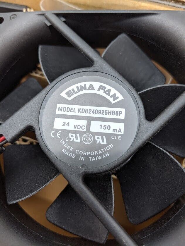 New Lot of 12 Elina Fan Brushless 24VDC 150 mA Indek KDB240925HB6P