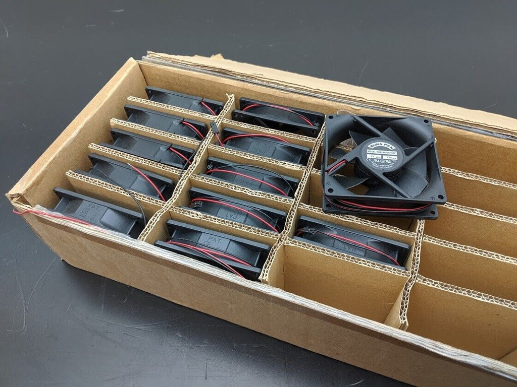 New Lot of 12 Elina Fan Brushless 24VDC 150 mA Indek KDB240925HB6P