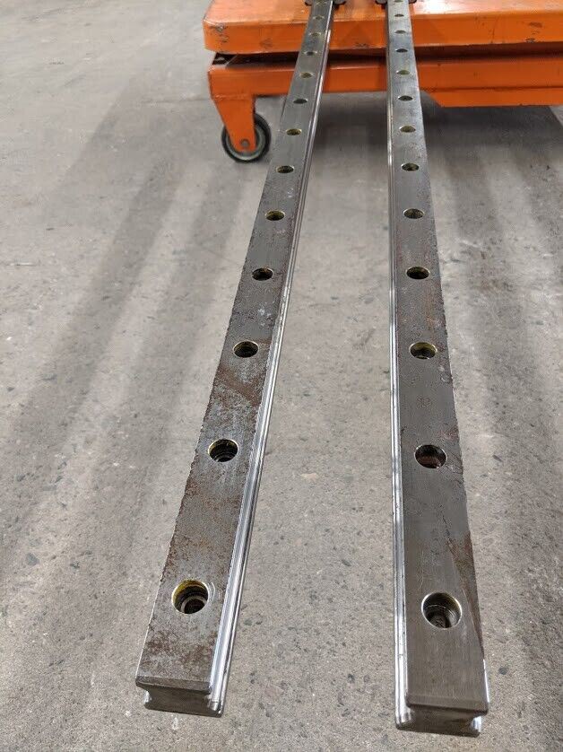 Rexroth Linear Guides Caged Bearing LM 2 Rails 91'' 4 Blocks R1605 30 R2011 SNS