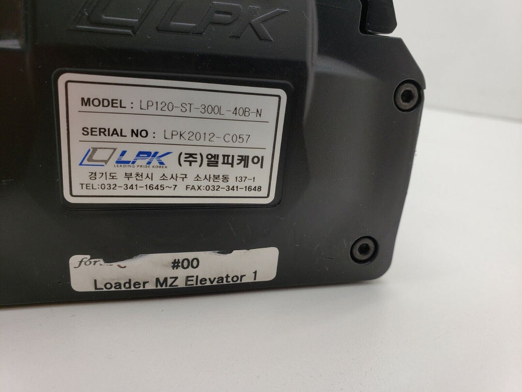 LPK LP120-ST-300L-40B-N Ball Screw Linear Actuator, Yaskawa Servo Motor, Drive