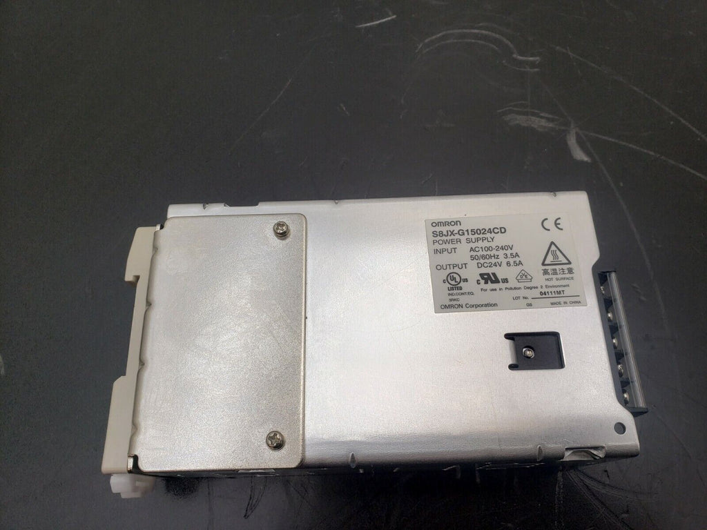 Omron Power Supply S8JX-G15024CD Din-Mounted 150 Watts 6.5A 24V Out 100-240V In