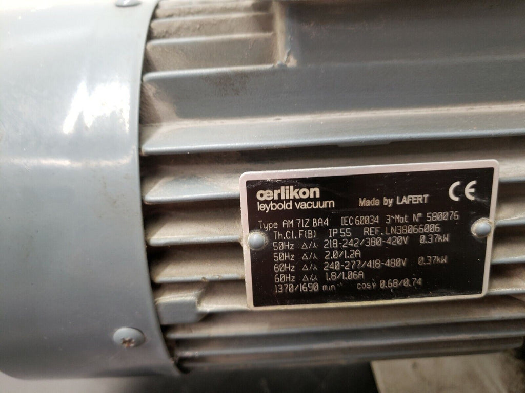Leybold Trivac 240V D4B Tested To 11 Microns W/ AF8 Filter, OF4-25