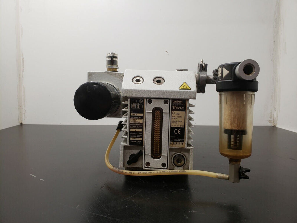 Leybold Trivac 240V D4B Tested To 11 Microns W/ AF8 Filter, OF4-25