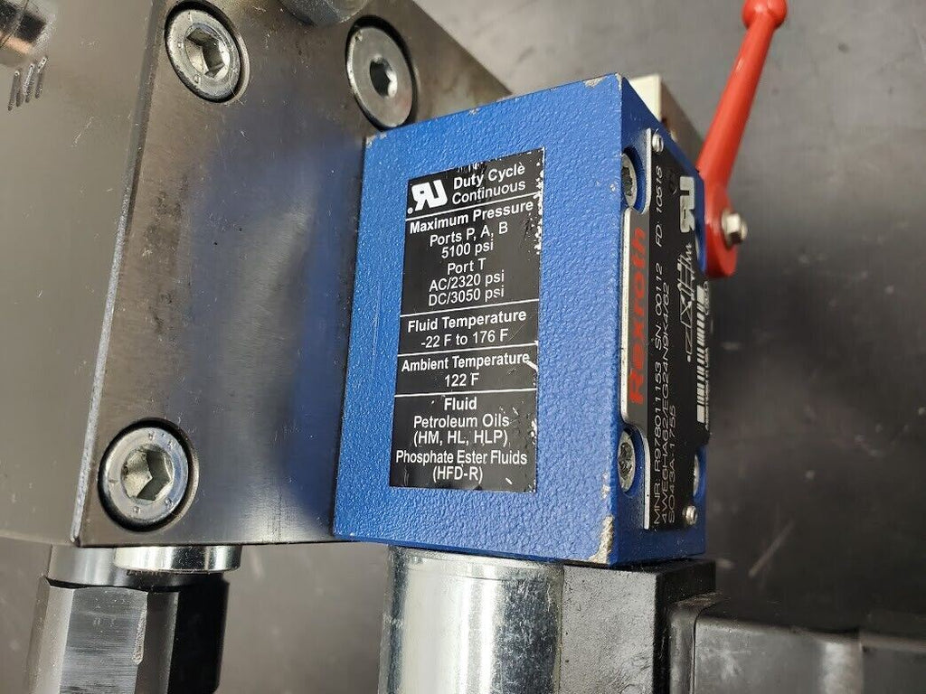 Rexroth Hydraulic 4WE6HA62/EG24N9K4/62 SO43A-1755 24VDC HD Coil Valve Manifold