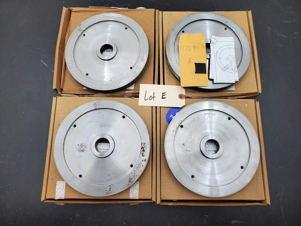 4x Turner Grooved 8" Diamond Plated Grinding Wheel Sapphire 800 Grit (E)