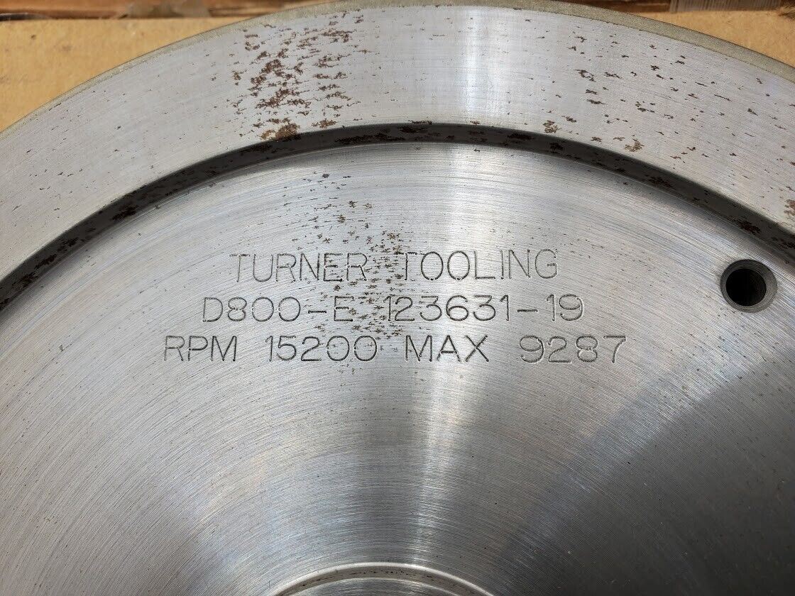 4x Turner Grooved 8" Diamond Plated Grinding Wheel Sapphire 800 Grit (E)