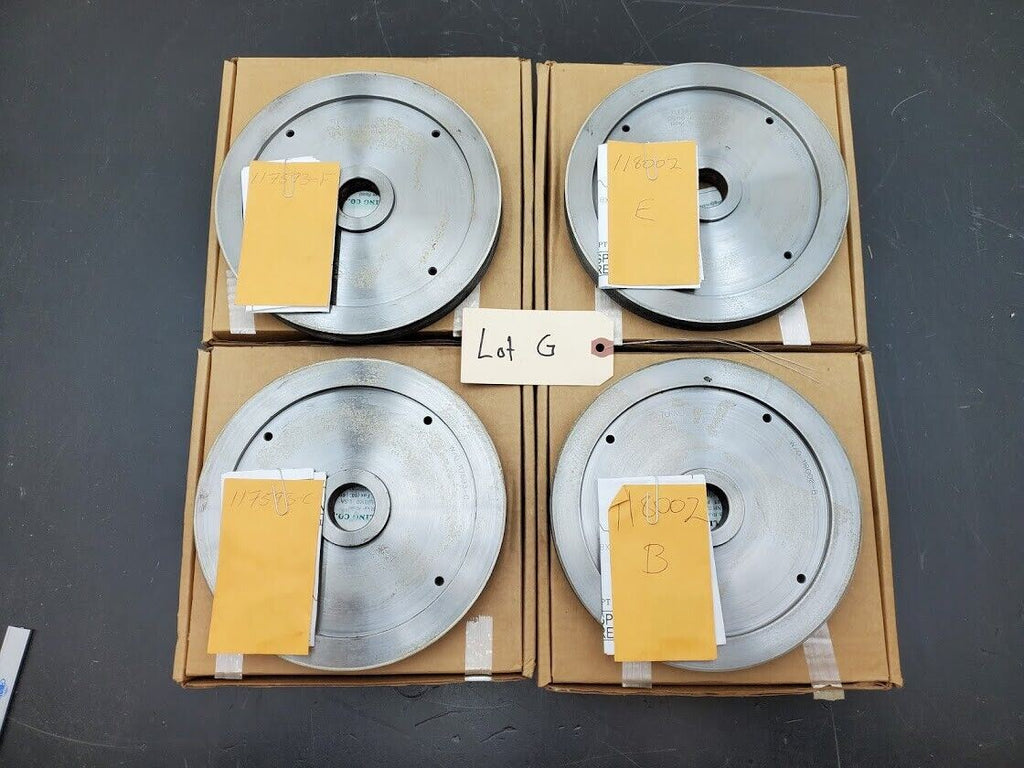 4x Turner Grooved 8" Diamond Plated Grinding Wheel Sapphire 800 Grit (G)