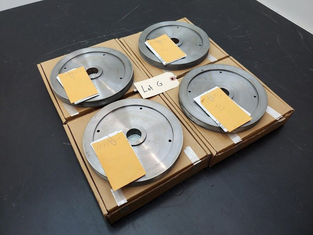 4x Turner Grooved 8" Diamond Plated Grinding Wheel Sapphire 800 Grit (G)