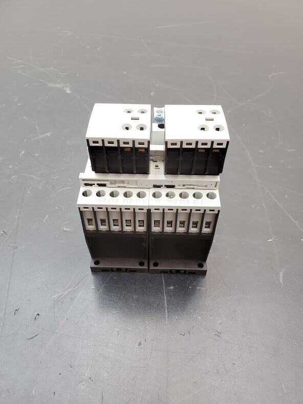 2x Eaton DILM9-01 24V Coil 3PH 690V 5A Contactor ZB12-1 Overload Relay +2x XHI20