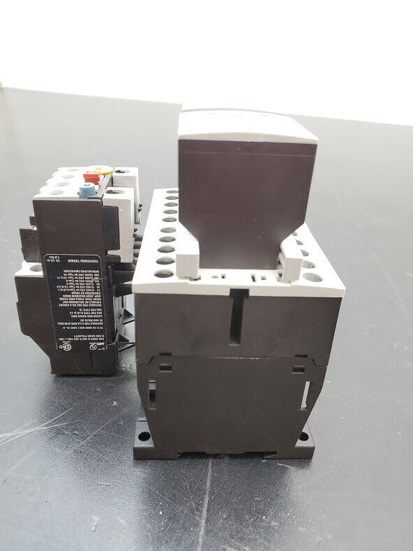2x Eaton DILM9-01 24V Coil 3PH 690V 5A Contactor ZB12-1 Overload Relay +2x XHI20