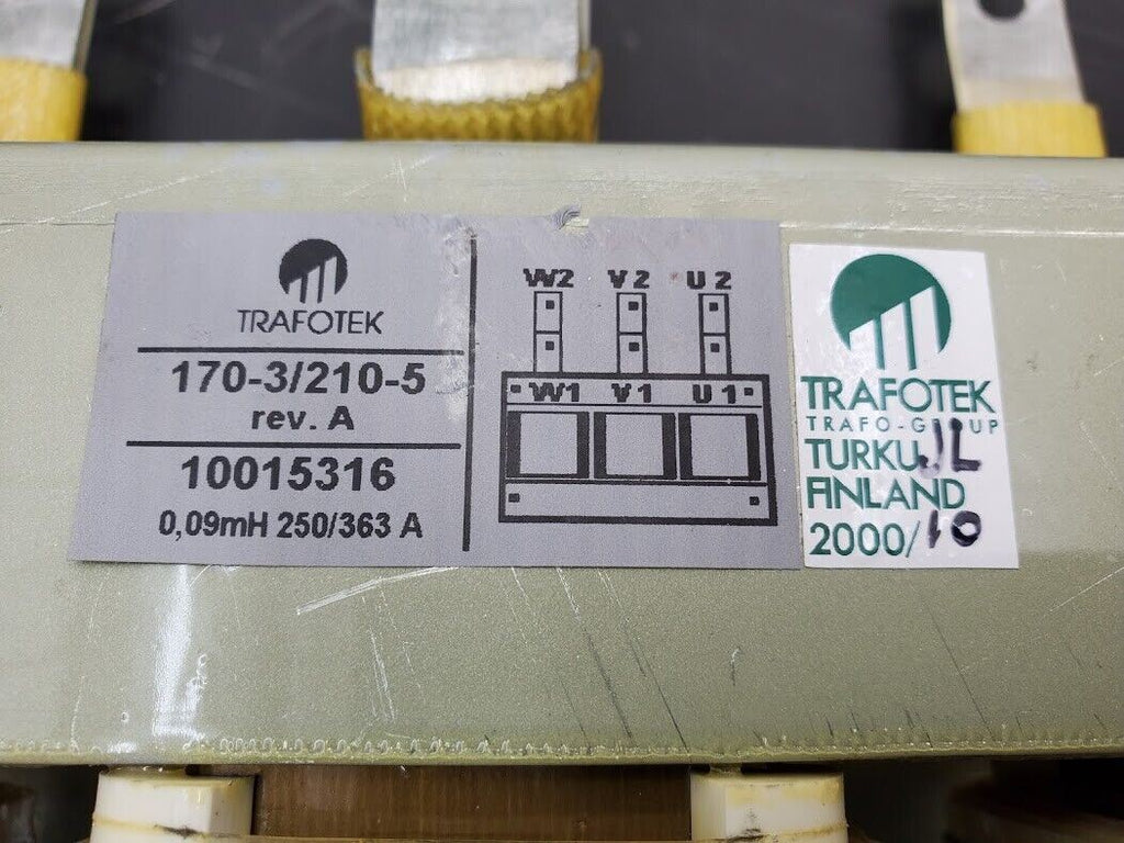 Trafotek 170-3/210-5 3PH Inductor VFD Line Reactor 250 Amps 0.09 mH Inductance
