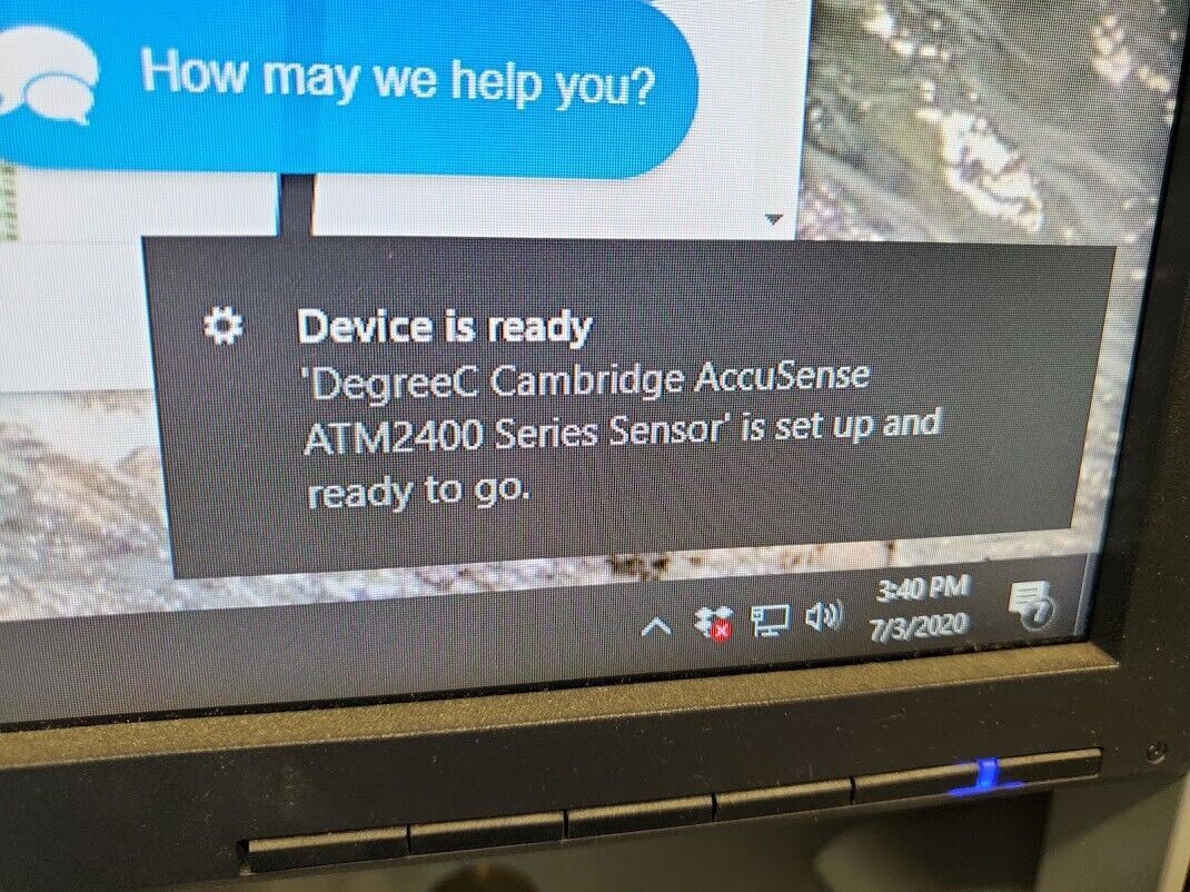 ACCUSENSE DegreeC USB UAS1200PC Air Velocity & Temperature Sensor 5M Cable B